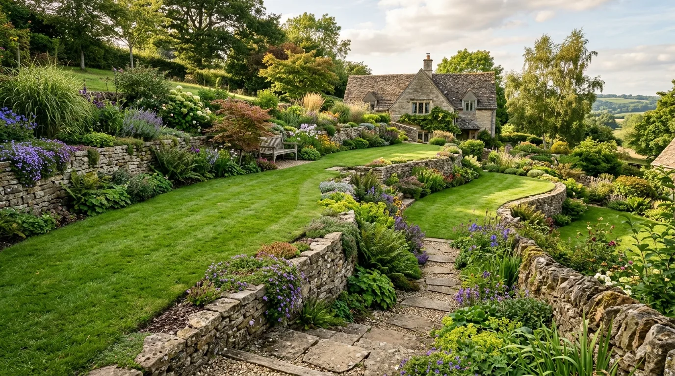 Lawn With Flower Border
